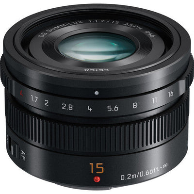 Panasonic LEICA DG SUMMILUX 15mm F1.7 ASPH Lens (Black)